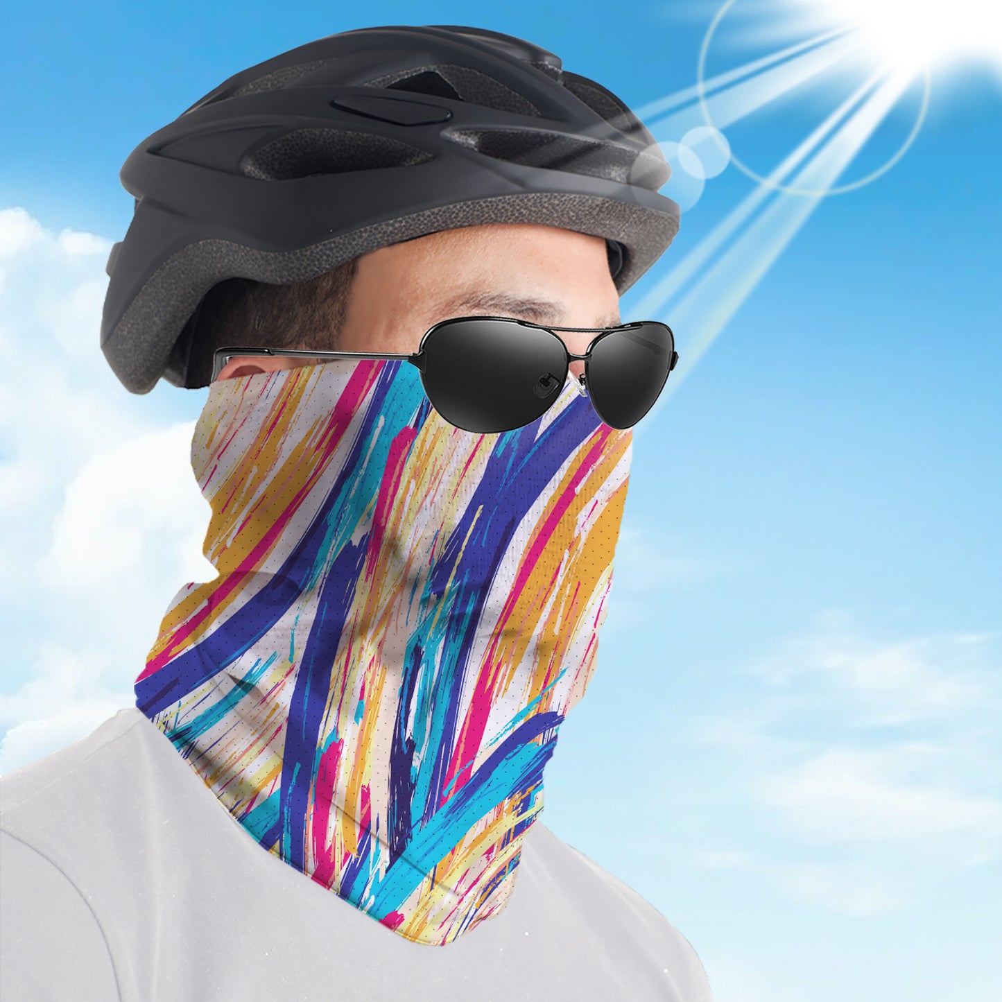 Mesh Ice Silk Seamless Tube Bandanas UPF50+