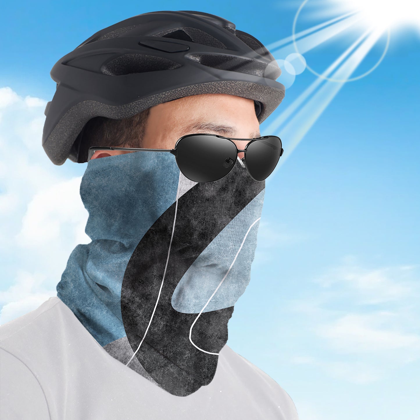 Motorcycle Magic Face Mask Summer Ice Silk UV Protection Neck Gaiter