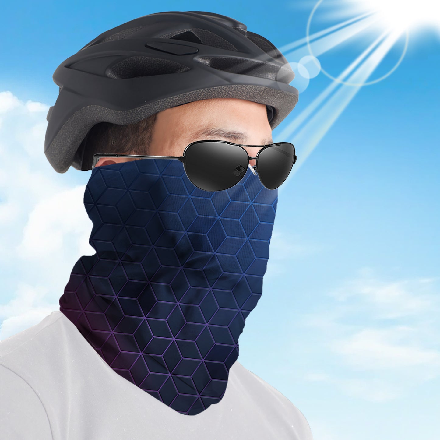 Summer Cool Sunscreen Solid Color Magic Scarfs