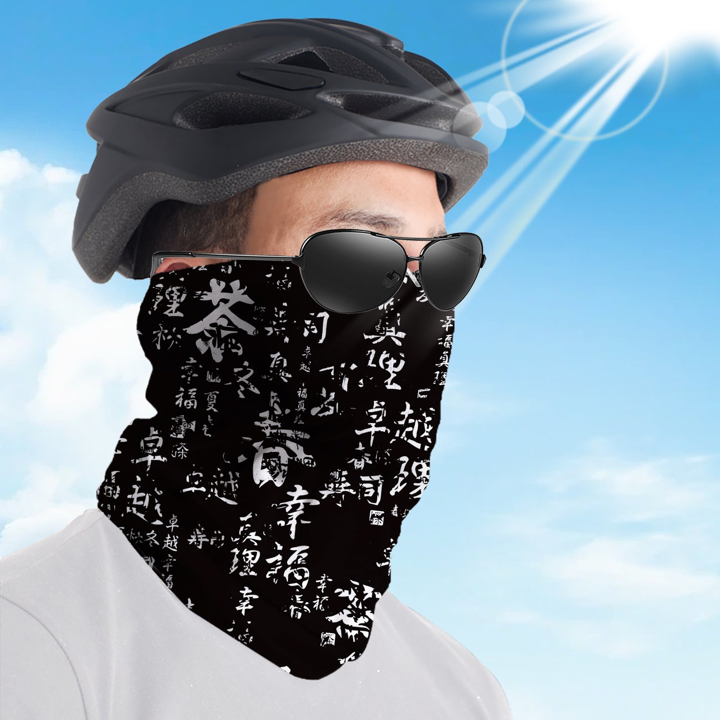 High Stretch Ice Silk Seamless UPF50+ Cooling Neck Gaiter