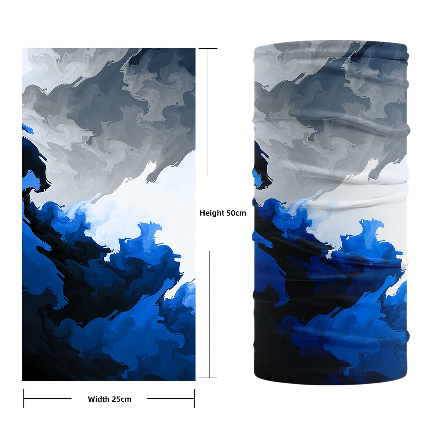 Sun Protection Full Neck Gaiter --Tie dye/Plants