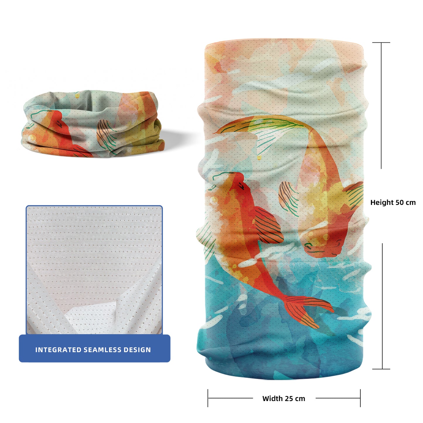 Mesh Ice Silk Summer Cooling Seamless Bandanas