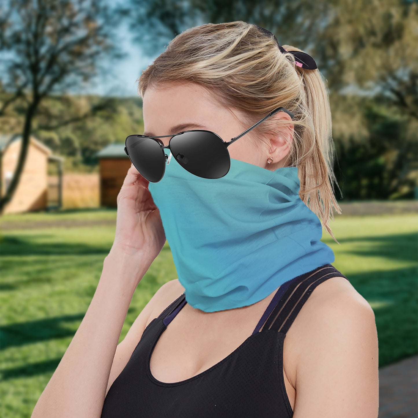 Summer sun protection and cool ice silk headscarfs