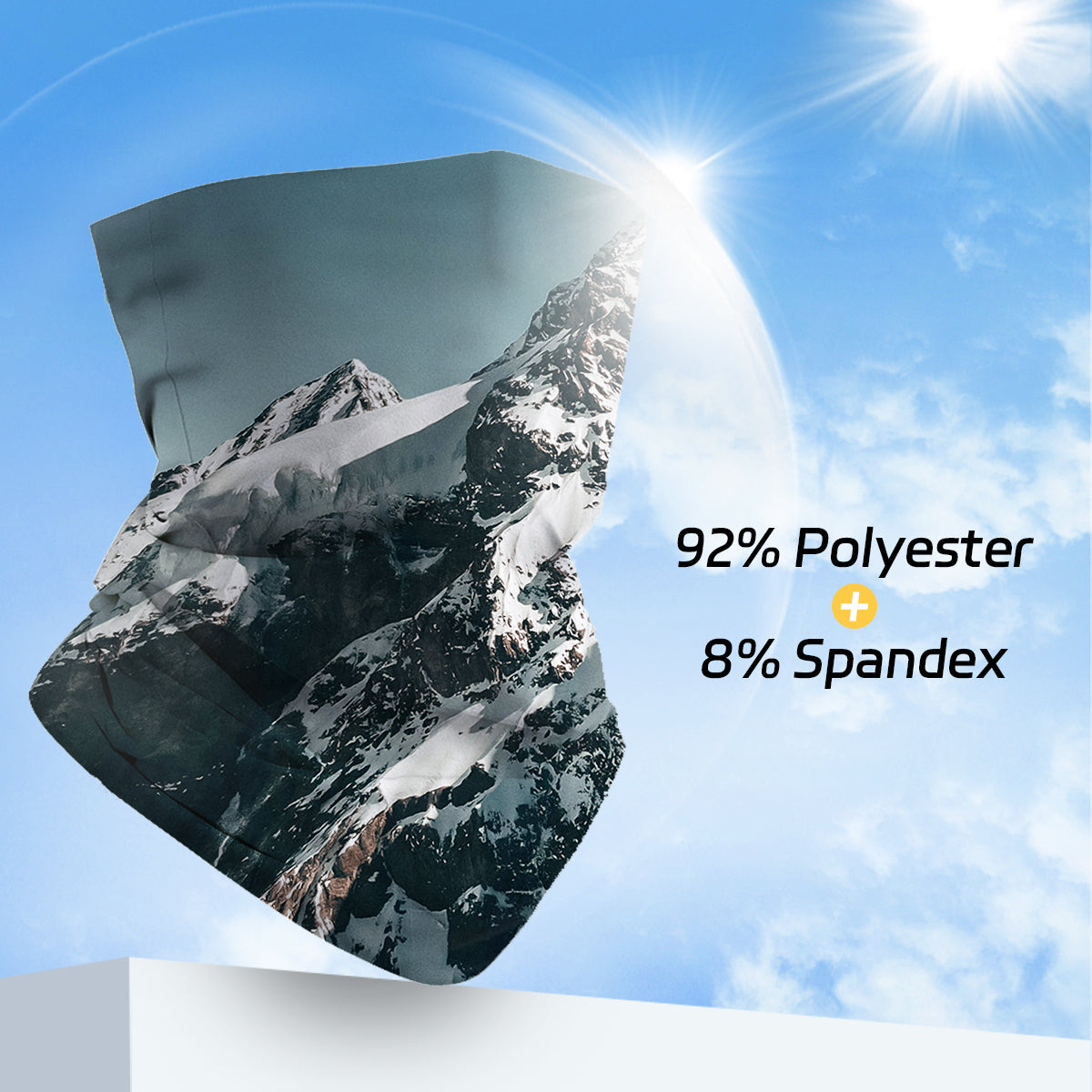 Natural Scenery Print Ice Silk Magic Headscarfs