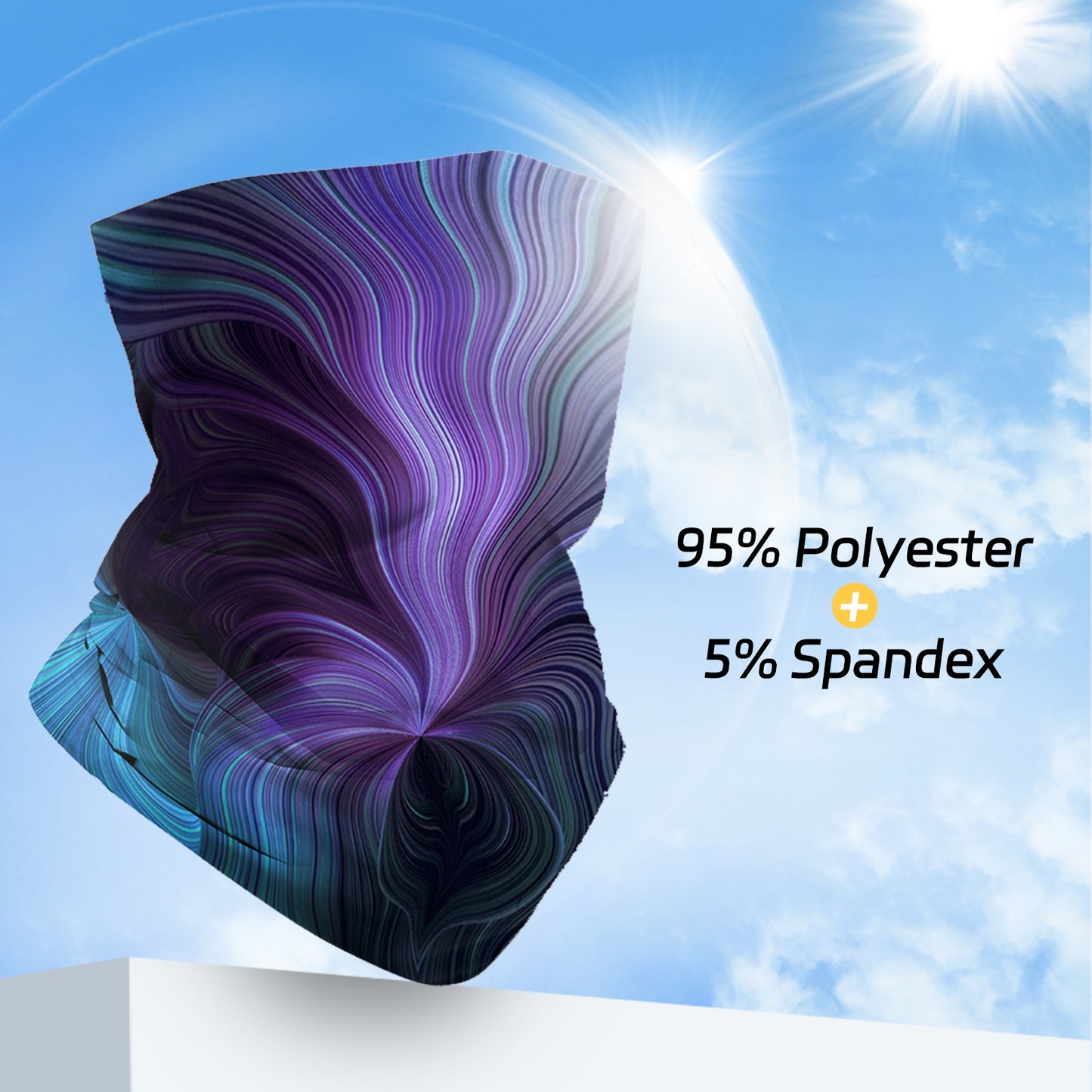 Sun Protection Full Neck Gaiter --Tie dye/Plants
