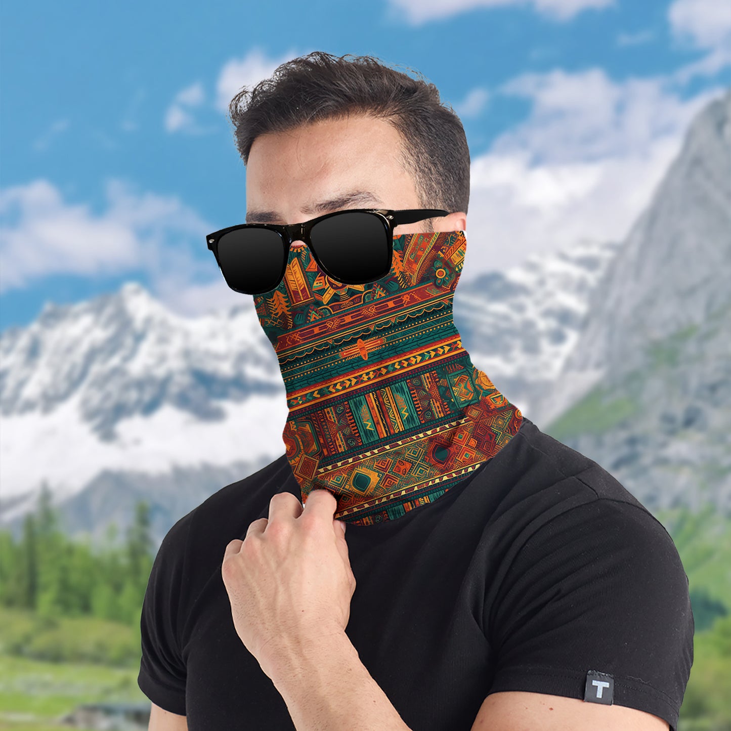 High Stretch Ice Silk Seamless UPF50+ Cooling Neck Gaiter